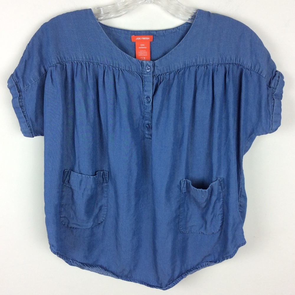 Joe Fresh Girls Dolman Sleeves Chambray Top